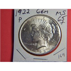 1922 P PEACE DOLLAR