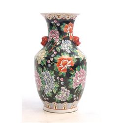 Chinese Famille Noire porcelain vase