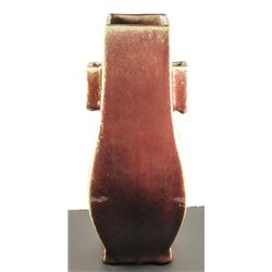 19th c. Chinese oxblood pottery vase