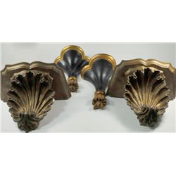 2 pair of decorative wall brackets