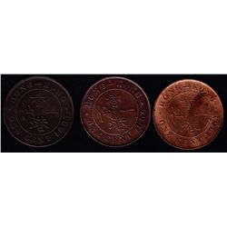 1863/1900/1901 Hong Kong One Cent Lot
