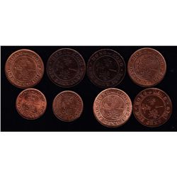 Lot of 8 Hong Kong One Cents