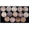 Image 2 : Lot of 14 Hong Kong Silver Five Cent