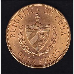 1918 Cuba Ten Pesos