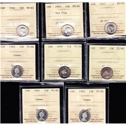 Lot of Eight ICCS Ten Cents