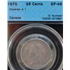 Image 3 : 1870 Twenty Five Cent