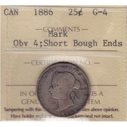 Lot of Two 1886 Twenty Five Cent