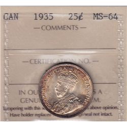 1935 Twenty Five Cent