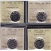 Image 1 : Lot of Eight ICCS Graded Twenty Five Cents