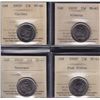 Image 2 : Lot of Eight ICCS Graded Twenty Five Cents