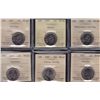 Image 1 : Lot of Fourteen ICCS Graded Twenty Five Cents