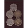 Image 2 : Lot of Five Newfoundland Twenty Cent
