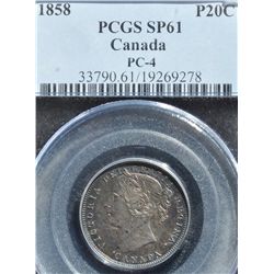 1858 Canada Twenty Cent Trial