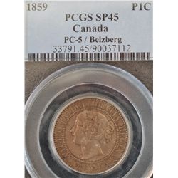 1859 Canada One Cent Pattern