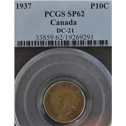 1937 Canada Ten Cent Brass Trial