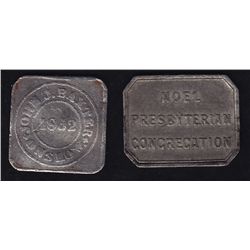 Lot of Two Communion Tokens