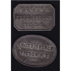 Lot of Two Communion Tokens
