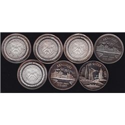 Lot of Seven Silver Toronto Medals