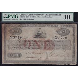 1857 Commercial Bank of Newfoundland £1