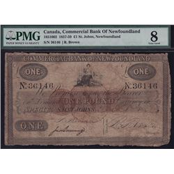 1858 Commercial Bank of Newfoundland £1