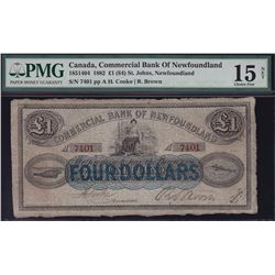 1882 Commercial Bank of Newfoundland £1