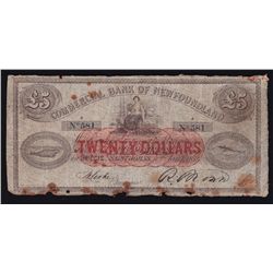 1874 Commercial Bank of Newfoundland £5