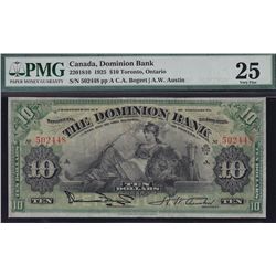 1925 Dominion Bank $10