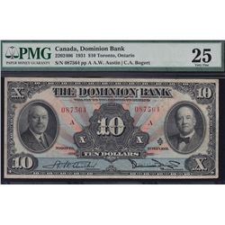 1931 Dominion Bank $10