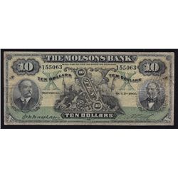 1905 Molsons Bank $10