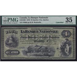 1870 La Banque Nationale $4