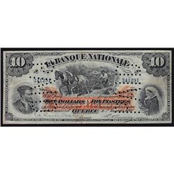 1897 Banque Nationale $10, janvier 2