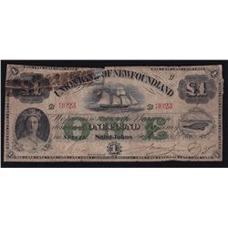 1865 Union Bank of Newfoundland £1