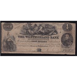1855 Westmorland Bank $4