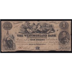 1856 Westmorland Bank $4