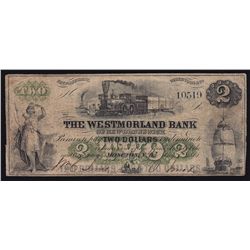 1861 Westmorland Bank $2