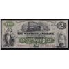 1861 Westmorland Bank $2 Remainder
