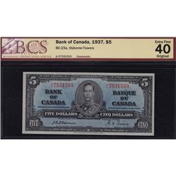 1937 Bank of Canada $5
