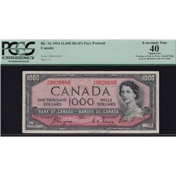 1954 Bank of Canada $1000 Devil's Face