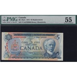 1972 Bank of Canada $5 Replacement