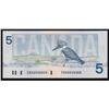 Image 1 : 1986 Bank of Canada $5 Solid Radar