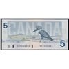 Image 1 : 1986 Bank of Canada $5 Solid Radar