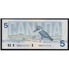 Image 1 : 1986 Bank of Canada $5 Solid Radar
