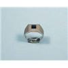 An unusual platinum and sapphire men's ring....