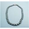 An exceptional natural silver pearl necklace....