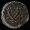 Image 1 : Jerusalem Mattathias (40-37 BC) - AE-22 Antigonus Obv: Double cornucopia with horns and legend. Rev: