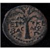 Image 1 : Jerusalem (85-86 AD) - AE-16 Agrippa II under Domitian Obv: Laur. hd. r. with legend Rev: Palm tree 