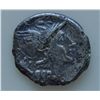 Image 1 : Roman Republic (157-155 BC) - AR-Denarius Anonymous, Rome mint Obv: Helmeted head of Roma, X behind 