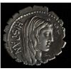Image 2 : A. Postumius A. f. S.n. Albinus  (81 BC) - AR-Denarius Serratus Obv: Veiled head of Hispania r., dis