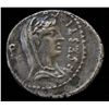 Image 1 : Q. Caepio Brutus  (43-42 BC)  - AR-Denarius Obv: Veiled and dr. bust of Libertas r., L SESTI PRO Q  