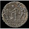 Image 2 : Sextus Pompey  (42-40 BC) - AR-Denarius Obv: Bare head of Pompey the Great r. between jug and lituus